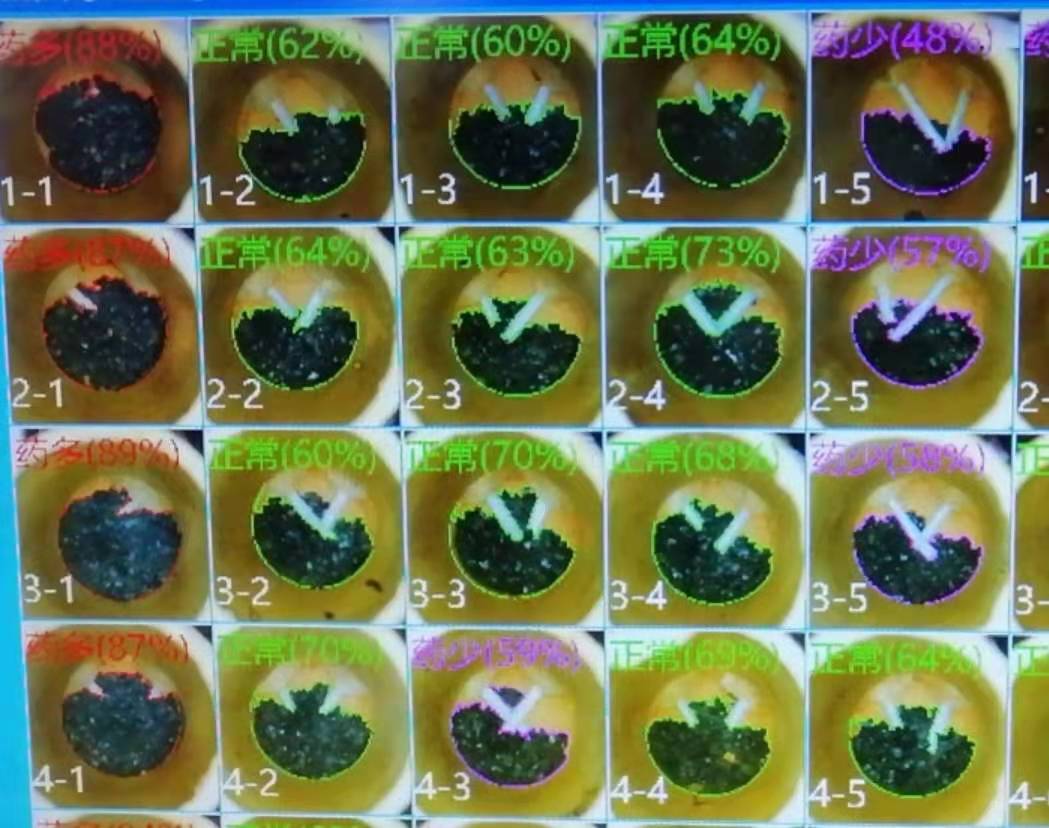 花炮生產(chǎn)視覺檢測儀之火藥檢測